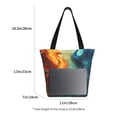 thumbnail image 3 of Pofeuu Red And Blue Fire Peacock Print Women Fashion Shoulder Handbags Top Handle Satchel Bags Tote Shoulder Shopping Bag Stylish Canvas Tote Bag, 3 of 6