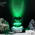 thumbnail image 2 of 3D Crystal Ball Night Light with Silver Base, Laser Engraved Glass Snow Globe for Toom Decoration, Special Gift for Birthday, Christmas, Multiple Styles Available, 2 of 14