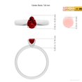 thumbnail image 5 of ANGARA Lab Grown Prong-Set Pear Ruby Solitaire Engagement Ring for Women in 14K White Gold (Size-7x5mm) | July Birthstone, Birthday, Anniversary, Jewelry Gift for Women | Lab-Grown Ruby Ring, 5 of 8