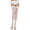 White, variant on Women’s Sheer Thigh Highs with Lace Top, Black, One Size