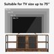 thumbnail image 5 of QinaQin Mueble para TV color roble rústico de 75 pulgadas con puertas dobles de malla y repisas ajustables, ideal para sala, 5 of 8