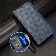 thumbnail image 4 of K-Lion for iPhone 14 6.1 Inch Flip Wallet Cover Case, Premium PU Leather Soft TPU Built-in Magnet Closure Card Slots Holder Raised Frame Full Protection Shockproof Case with Wrist Strap,Blue, 4 of 6