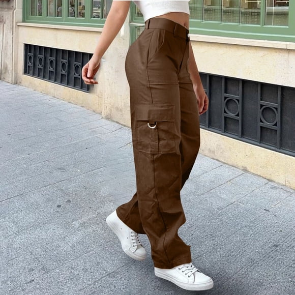 Outfmvch Cargo Pants Sweat Pants for Womens Tall Pants for Women Long Hiking Pants Women Camo Pants Women Work Pants Brown Xl