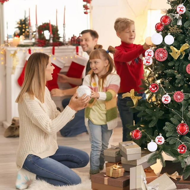 Christmas Balls Plastic Electroplated Balls Set Christmas Tree Hanging Balls Holiday Ambiance Christmas Accessories Decorations