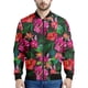thumbnail image 2 of Nueva chaqueta con cremallera y estampado 3D de flores hawaianas para hombre, sudaderas estilo bombardero con estampado de plantas tropicales, abrigos de manga larga de gran tamaño, 2 of 5