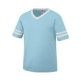 thumbnail image 2 of Augusta M Sleeve Stripe Jersey Aqua/White 360, 2 of 3