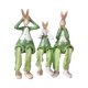 thumbnail image 3 of 3 piezas de de conejo, pies colgantes, estatua de conejo, adornos artesanales decorativos para el hogar, sala de estar, tienda, , VERDE Macarena Figuras de conejitos, 3 of 7
