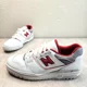 thumbnail image 1 of New Balance Boston College 550 Sneakers Mens 10.5 White Red Sporty Low Top Shoes, 1 of 6