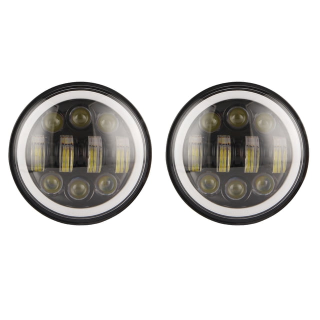2X Nouveau Phare Rond à Projection LED 80W 5.75 Pouces Noir