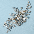 thumbnail image 3 of MIALLO Gold Wedding Hair Comb - Vintage Pearl & Crystal Bridal Headpiece - Hair Accessories for Bride Prom, 3 of 7