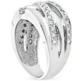 thumbnail image 3 of Pompeii 3/4 ct Diamond Womens Wide Solitaire Right Hand Ring 14k White Gold Multirow, 3 of 3