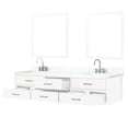 thumbnail image 5 of White Double Bath Vanity 84 in. Wide / Carrara Marble Surface, Faucet Included / Bathroom Upgrade, 5 of 5