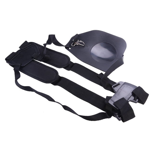 KAKOWELY Pressure Protection Trimmer Harness Strap Double Shoulder Strap Nylon Weight Distribution Black 1Pcs