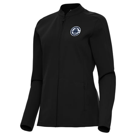 Women s Antigua Black LA Clippers Regard Full-Zip Jacket