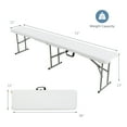 thumbnail image 3 of Costway Outdoor Camping Table Set Folding Picnic Long Table with 2 Bench Seats, 3 of 10
