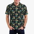 thumbnail image 3 of Balery Colorful Turtles Printed Men’s Short Sleeve Polo Shirt, Midweight Men's Shirt,Golf Polo shirts -X-Large, 3 of 9