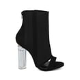 thumbnail image 2 of New Women Open Toe Cut Out Perspex Block Heel Ankle Boot - 18041 Wild Diva Line, 2 of 6