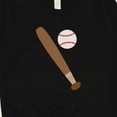 thumbnail image 3 of Inktastic Baseball Bat and Ball Toddler Sweatshirt, 3 of 4