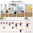 thumbnail image 6 of Watercolor Color Block Window Privacy Film Bohemian Art Nordic Decorative Glass Window Film UV Blocking Static Cling Non-Adhesive Sticker Covering for Home Door 29.5 x 118 inches, 6 of 7
