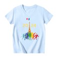 thumbnail image 1 of Hauts d'Été Garçons Filles T-Shirts Mode Imprimé Dessin Animé Manches Courtes Coupe Ample Décontractée Col Rond Blouse Chemises de Printemps pour Garçon 3-4T, 1 of 5
