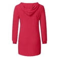 thumbnail image 4 of FYDUU Hoodies for Women Solid Color Knit Hoodie Sweaters Cozy Sweatshirt Casual Long Sleeve Pullover Tunic Tops Fall Winter Outfits, 4 of 7