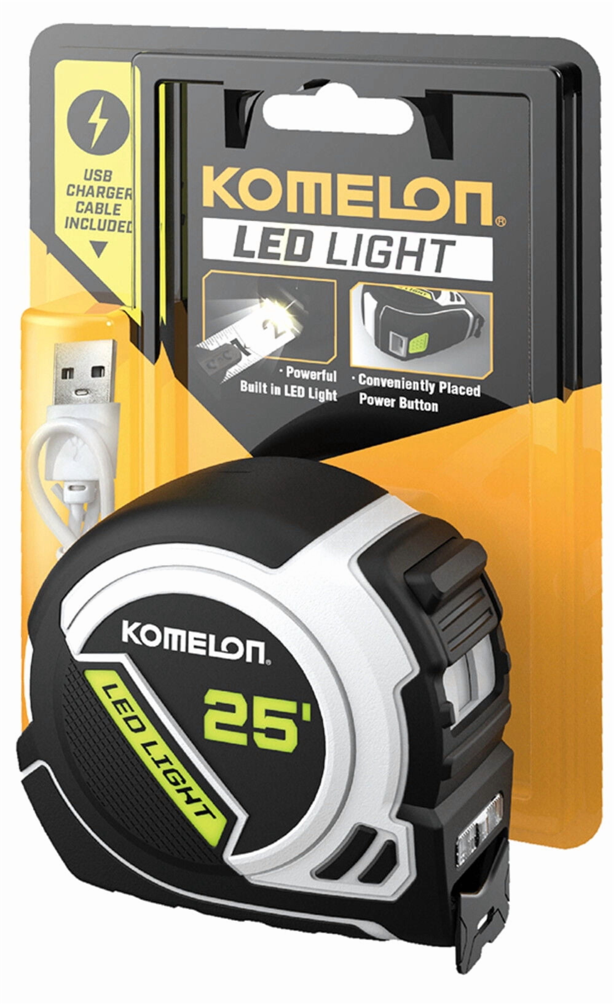 Komelon 25 Ft. Tape Measure with LED Light 25LED