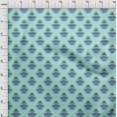 thumbnail image 4 of oneOone Tissu Polyester Spandex Bleu Turquoise Tissu Robe Florale Maxican Tissu Imprimé Tissu au Mètre 56 Pouces de Large, 4 of 4