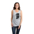 thumbnail image 2 of Thread Tank Home Roots State Indiana IN Women's Sleeveless Muscle Tank Top Sport Grey Small, 2 of 4
