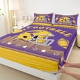 thumbnail image 3 of jejeloiu Rugby Game Gaming Twin Sheet Sets,Yellow Football Helmet Bedding For Teens 3-Piece, 3 of 7