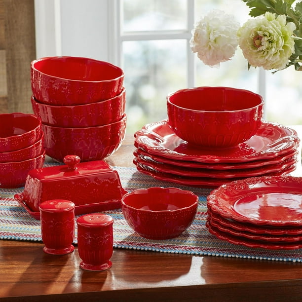 The Pioneer Woman 20-Piece Ceramic Toni Dinnerware Set - Walmart.ca
