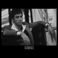 thumbnail image 2 of Men's Scarface Tony Grayscale Photograph Graphic T-Shirt, 2 of 5