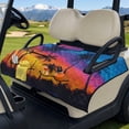 thumbnail image 3 of Psesaysky Universal Golf Cart Seat Covers for EZGO, Breathable Golf Seat Blanket with 4 Pockets and Handle Fits for Yamaha, Club Car and Other 2 Person Seats (Watercolor Tropical Palm Tree), 3 of 8