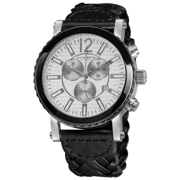 Akribos XXIV Men s Swiss Quartz Water Resistant Braided Black