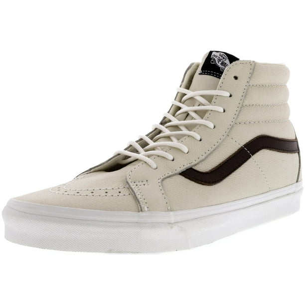 Vans Men's Sk8-Hi Reissue Leather Blanc De / Potting Soil High-Top Skateboarding Shoe 12M - Walmart.com