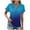 Blue, variant on Fesfesfes Womens Plaid T Shirt Blouses For Women Dressy Casual Sexy Trendy Western V Neck T-shirts Spring Fashion Clothes Summer Tunic Tops Womens Short Sleeve Shirts 6(M)