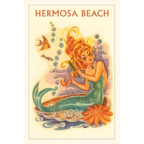 Pocket Sized - Found Image Press Journals: Vintage Journal Hermosa Beach Mermaid (Paperback)