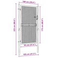 thumbnail image 5 of vidaXL Wire Mesh Fence Gate, Steel, Easy In-Ground Installation, Lockable, 3.28ft W x 7.38ft H Gray, 5 of 5