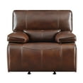 thumbnail image 5 of Southwick Pillow Top Arm Power Glider Recliner Saddle Brown, 5 of 8