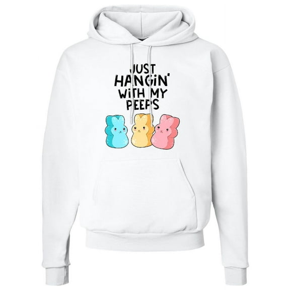 Inktastic Easter Just Hangin' with My Peeps Adult Hoodie Sweatshirt