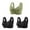 Green&Black%Black, variant on 3Pc Push Up Bras for Women Front Closure Button Down Comfort Retro Bras Wireless Full Coverage Tshirt Bras for Older Green XXXL