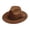 Coffee, variant on Classic Felt Fedora Hats for Men Women Wool Floppy Wide Brim Panama Hat with Belt Buckle WH2 One Size