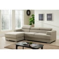 thumbnail image 2 of US Pride Furniture Gabriel Fabric Contemporary Sectional Sofa Set Brown Left Facing, 2 of 4