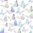 thumbnail image 2 of SAOROPEB Decoración de pared de mariposas 3D, 48 piezas, 4 estilos, 3 tamaños, decoraciones de cumpleaños de mariposas, decoraciones de fiesta de mariposas, decoraciones para pasteles, pegatinas extra, 2 of 4