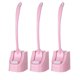 thumbnail image 1 of 3pcs Toilet Brush with Base Blind Angle Cleaning Long Handle Corner Brush (Pink), 1 of 5