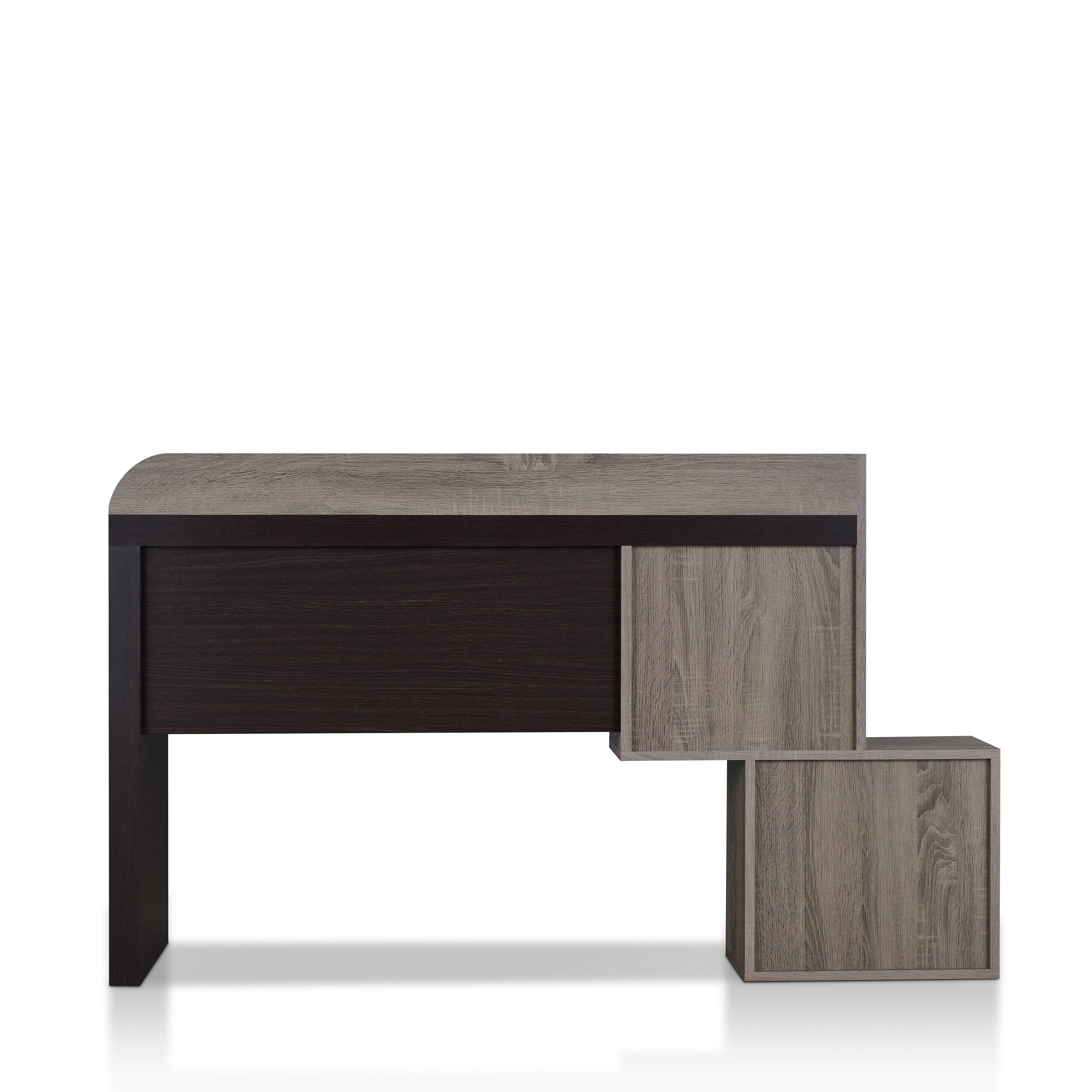 Furniture of America Boyne Modern Desk with Storage in Walnut Wood Finish