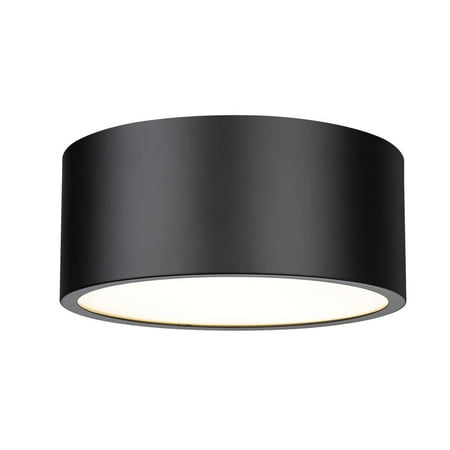

2 Light Flush Mount-Matte Black Finish-Matte Black Shade Color Z-Lite 2302F2-Mb