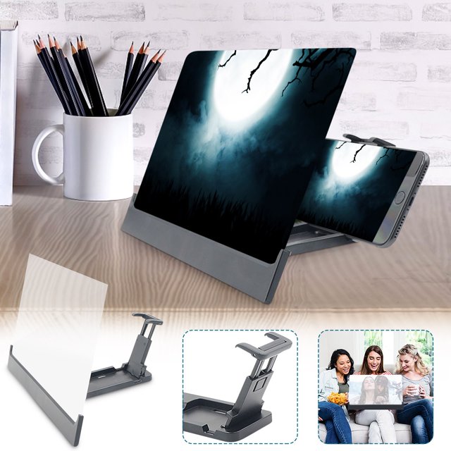 Proyector de pantalla de teléfono con lupa 3D, amplificador de pantalla móvil de 12 pulgadas, soporte de aumento para teléfono, pantalla de teléfono móvil L5