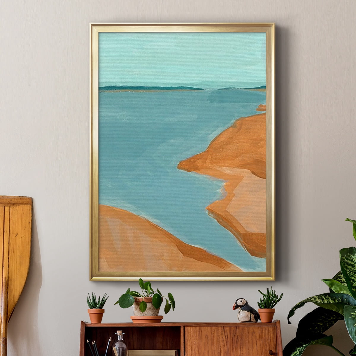 Out on the Sandbar I Premium Framed Print, in Gold, Black, or Silver - Ready to Hang