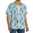 thumbnail image 2 of Goofa winter cow cute Printed Men's Casual Short-sleeved Shirt,Lightweight Breathable Button-down,Summer Casual men's top,Versatile Fashion shirt-4X-Large, 2 of 7