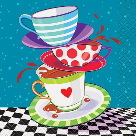 Alice in Wonderland Tea Party Beverage Napkins, 16ct